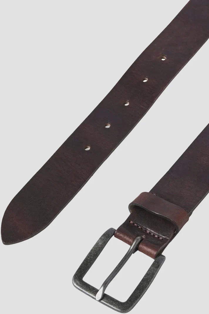 Jack & Jones Victor Leather Belt Black Coffee - Image 2