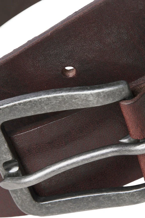Jack & Jones Victor Leather Belt Black Coffee - Image 4