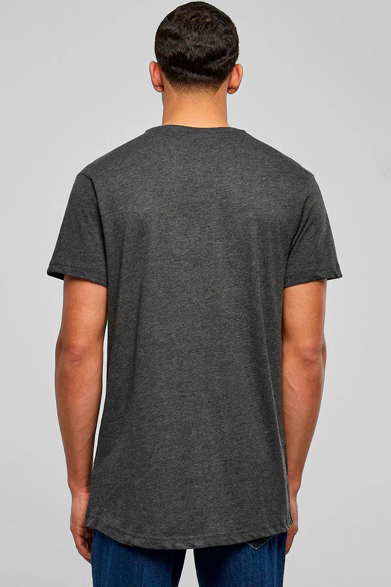 URBAN CLASSICS Shaped Long Tee Charcoal - Image 6