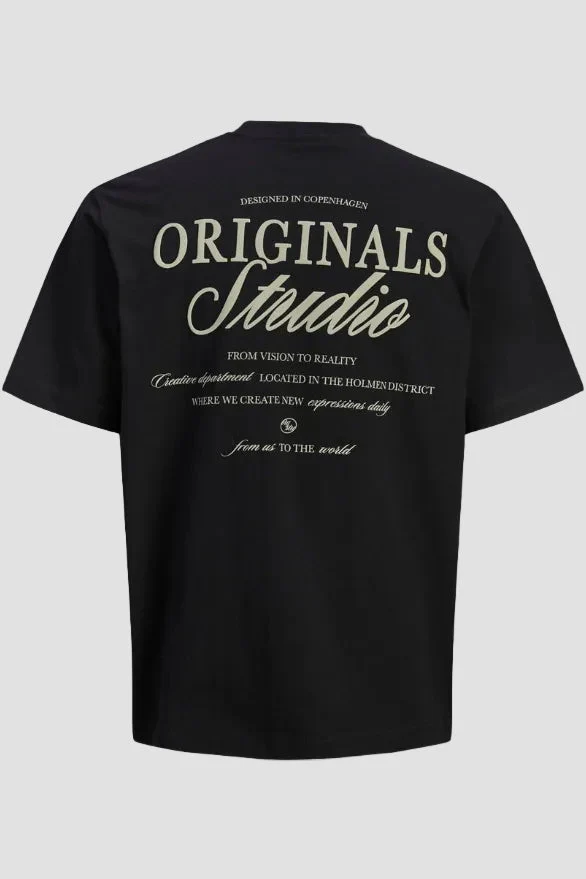 Jack & Jones Noerrebro Typo Tee SS Crew Neck Black - Image 8