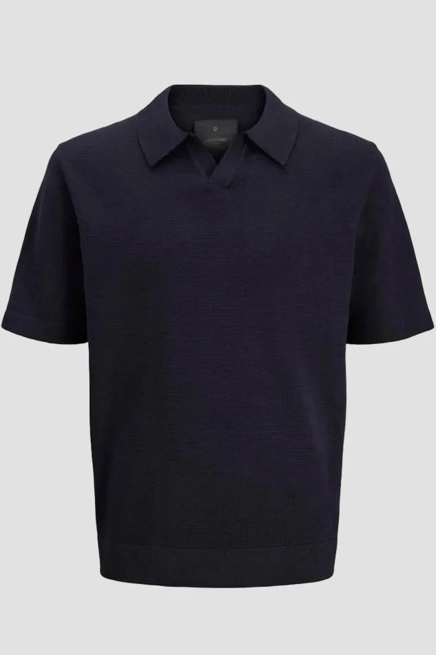 Jack & Jones Blamilano Spring Split Neck SS Night Sky - Image 7