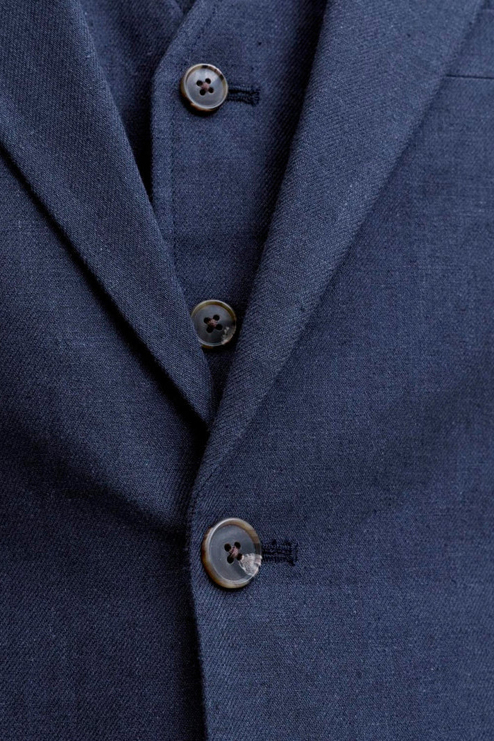Jack & Jones Martin Summer Blazer Linen Blend Dark Navy - Image 7