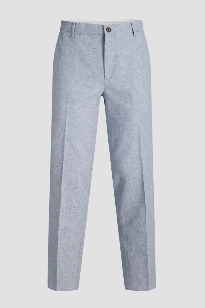 Jack & Jones Martin Summer Trousers Linen Blend Faded Denim - Image 9