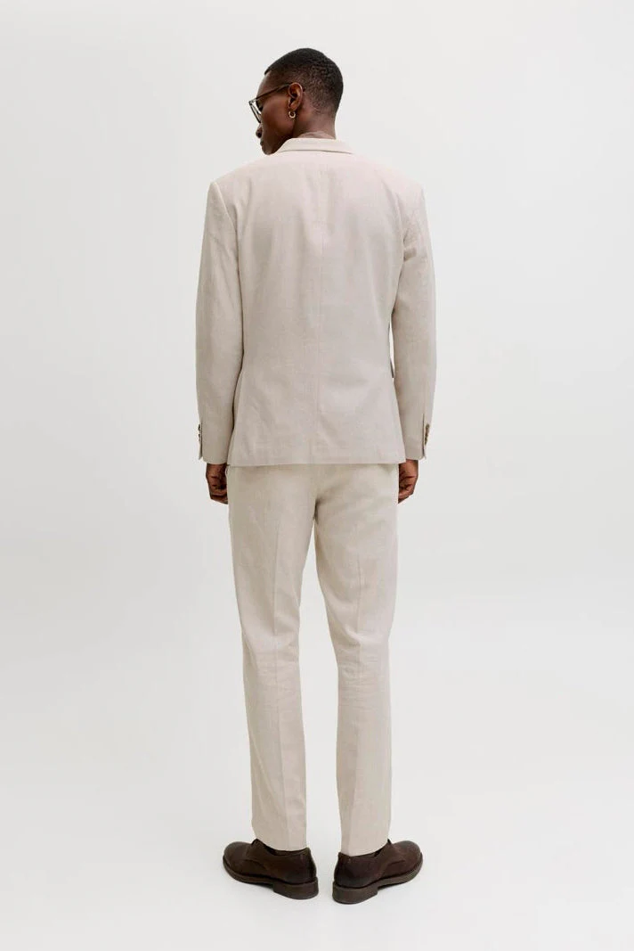 Jack & Jones Martin Sommer Trousers Linen Blend Ancient Scroll - Image 4