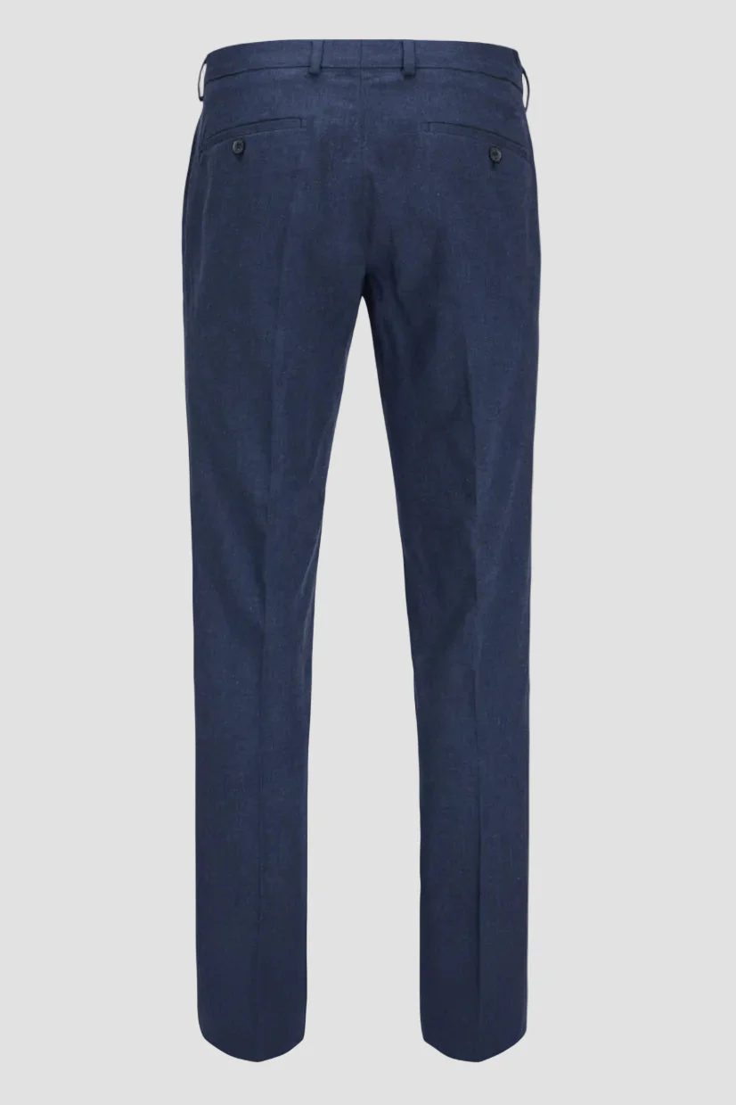Jack & Jones Martin Summer Trousers Linen Blend Dark Navy - Image 8