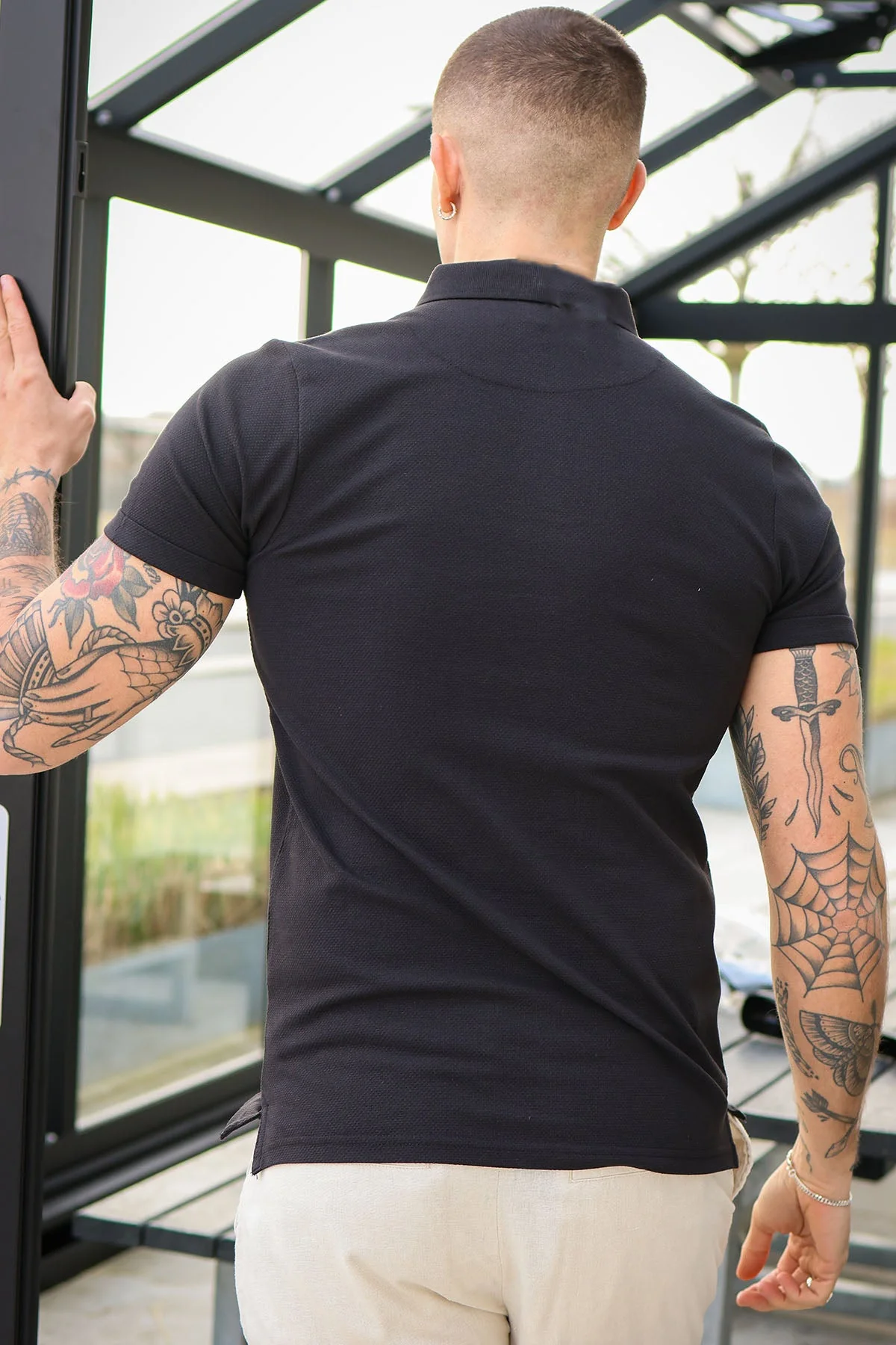 Clean Cut Copenhagen Silkeborg Stretch Polo Black - Image 4
