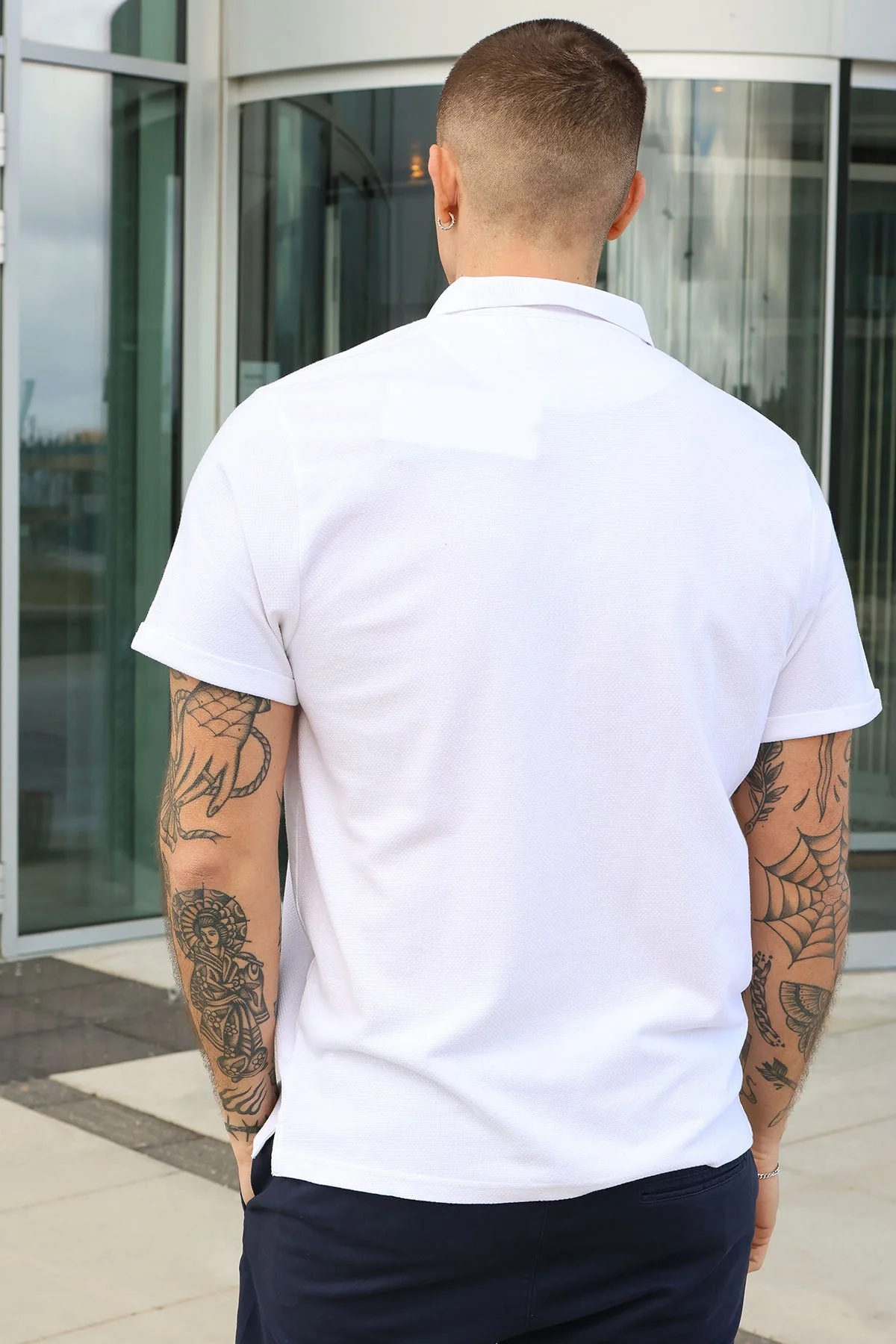 Clean Cut Copenhagen Silkeborg Stretch Polo White - Image 4