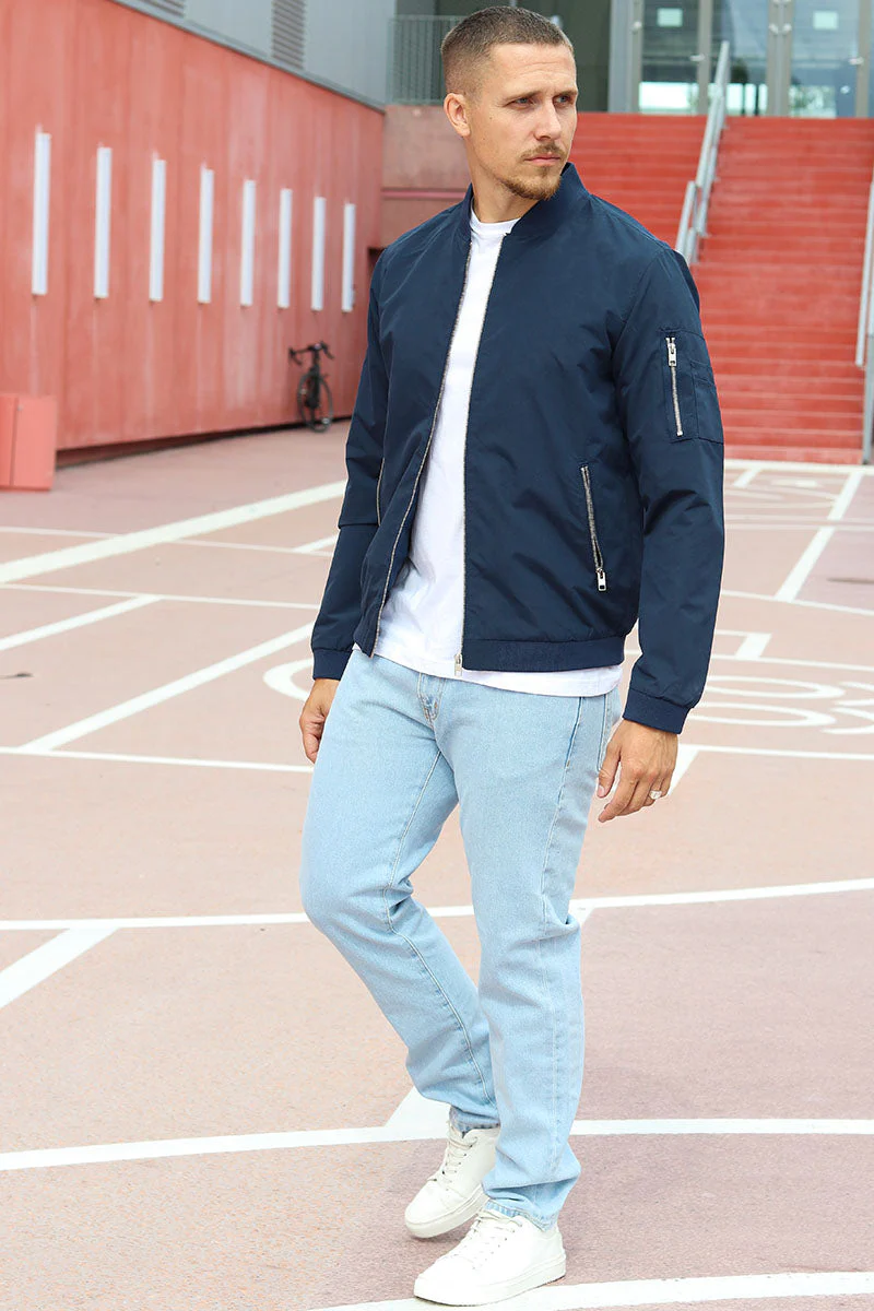 Jack & Jones RUSH BOMBER NOOS Navy Blazer - Image 4