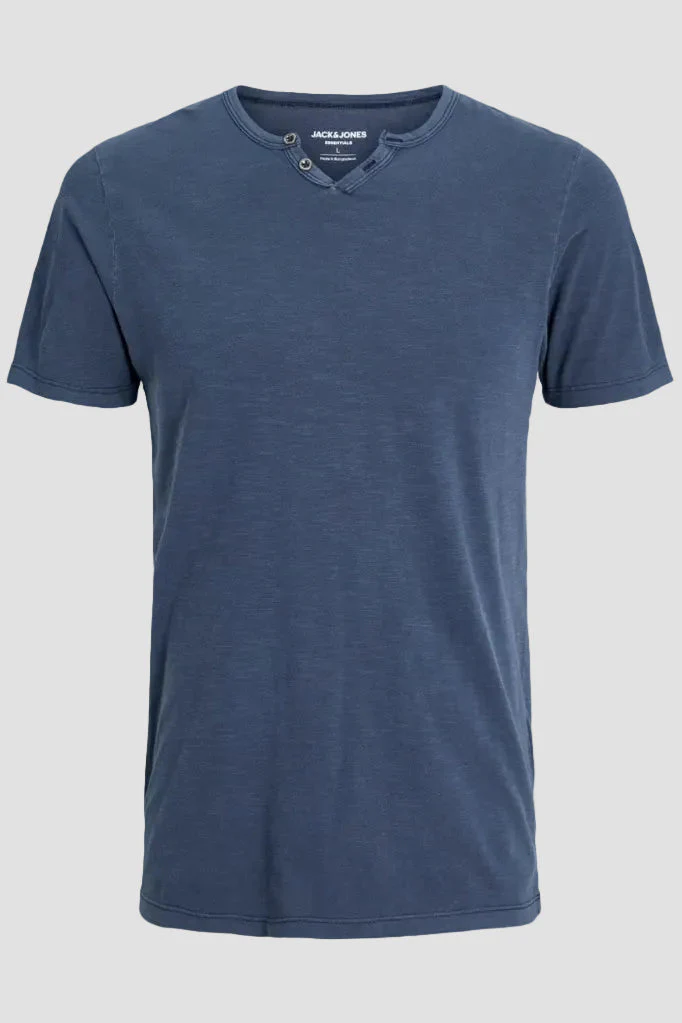 Jack & Jones Split Neck Tee SS Navy Blazer - Image 5