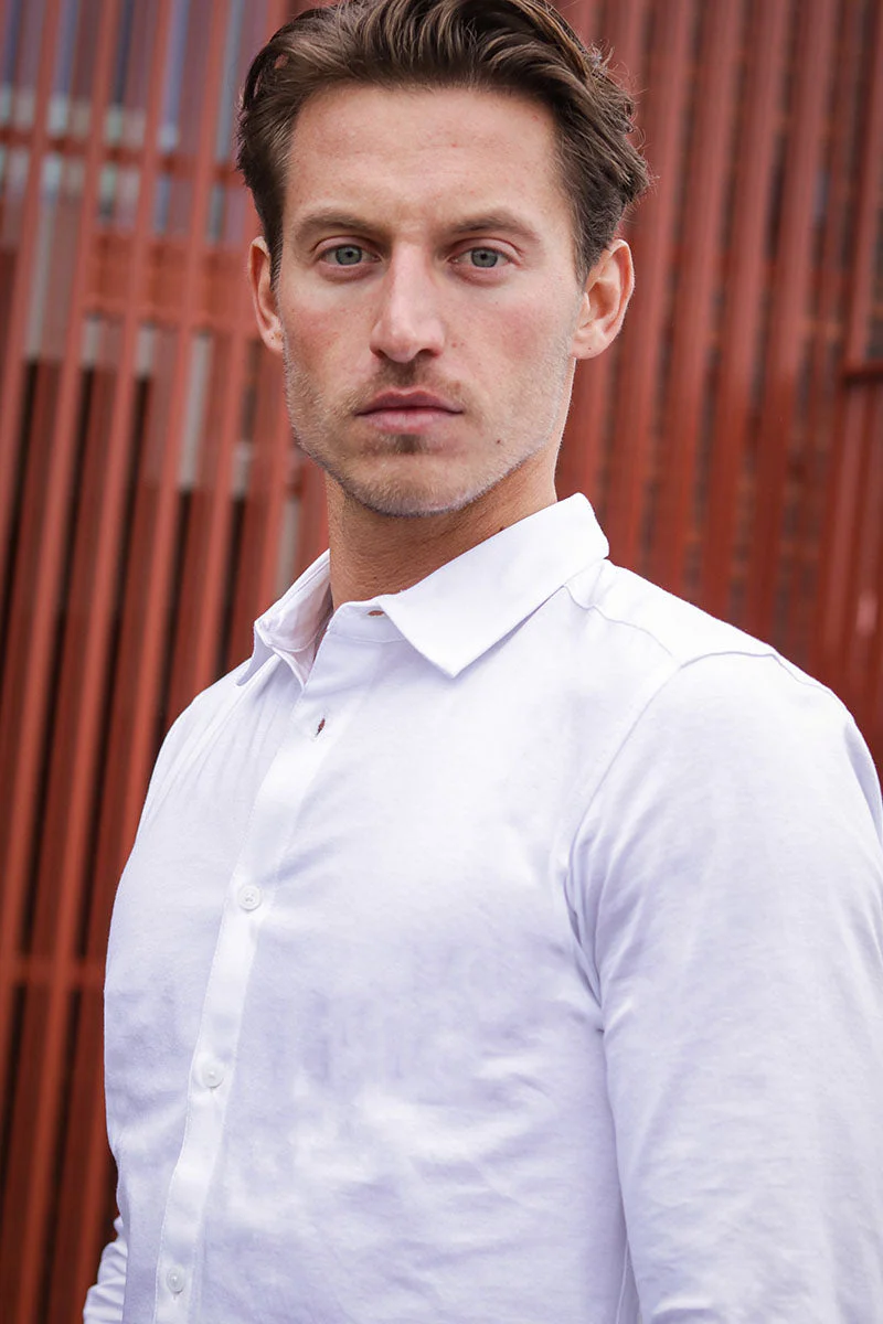 ONLY & SONS Miles LS Stretch Hemd White - Image 6