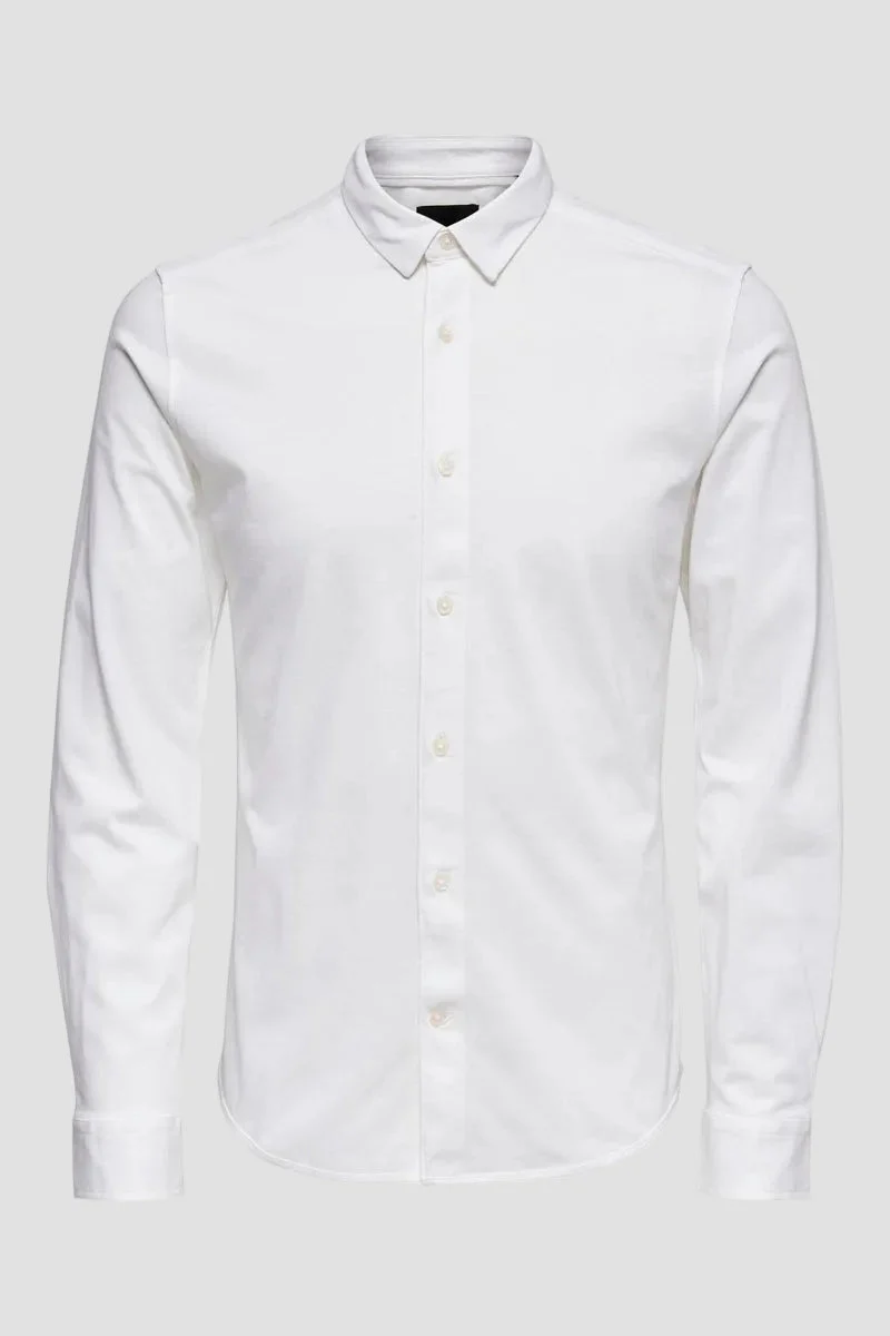 ONLY & SONS Miles LS Stretch Hemd White - Image 7