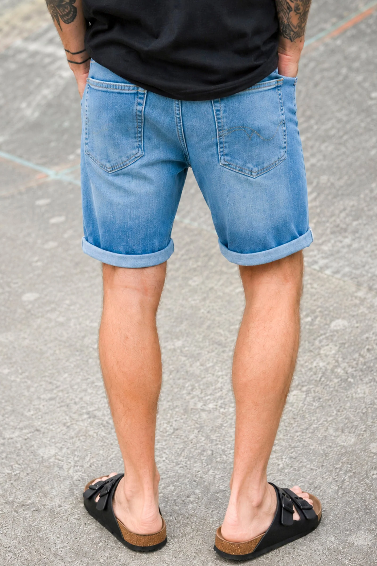 Jack & Jones Rick Regular Fit Shorts 624 Blue Denim - Image 5