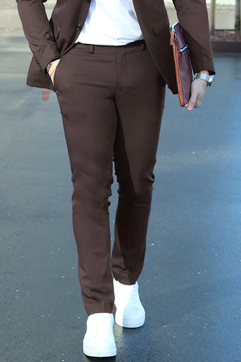 Jack & Jones Premium Franco Slim Fit Anzug Black Coffee - Image 3