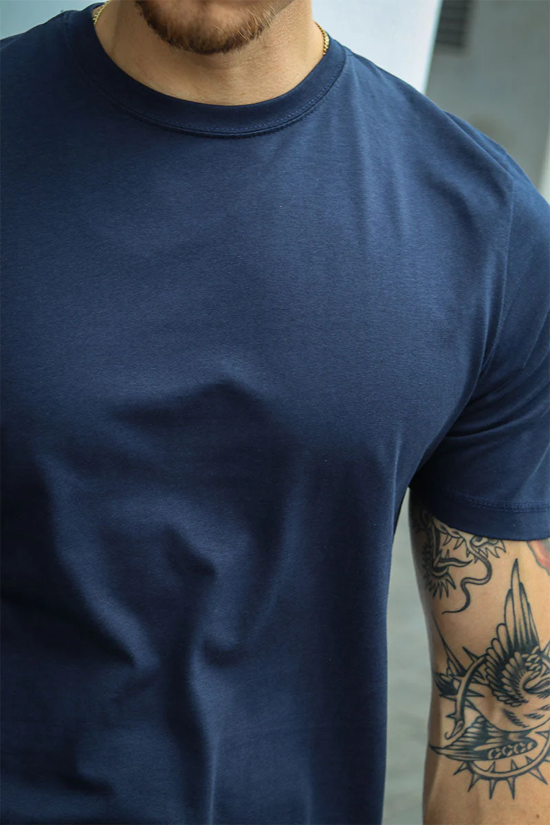 Liebhaveri Organic Bazo Tee Blue Navy - Image 4
