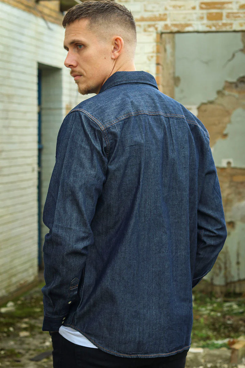 Jack & Jones Sheridan Shirt L/S Dark Denim - Image 5