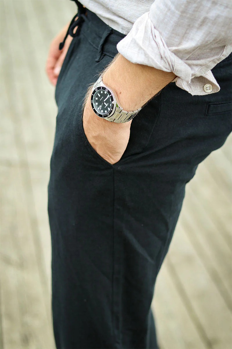 Selected Brody Linen Pants Black - Image 3