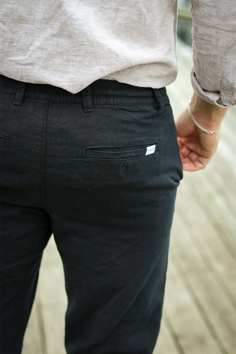 Selected Brody Linen Pants Black - Image 7