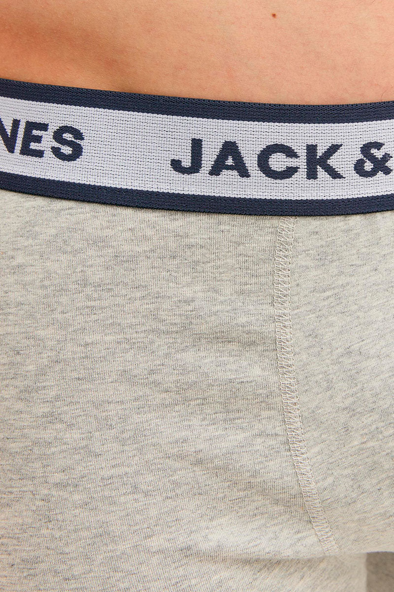 Jack & Jones Solid Boxer Briefs 3 Pack Light Grey Melange - Image 5
