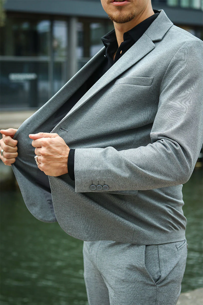 ONLY & SONS Mark Stretch Blazer Medium Grey Melange - Image 5