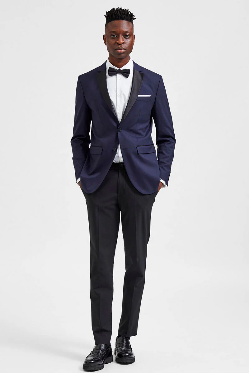 Selected Logan Shawl Tux Blazer Dark Sapphire - Image 2
