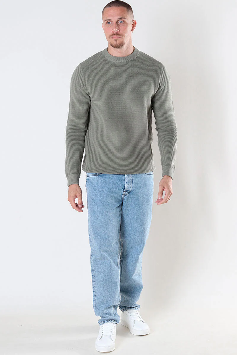 Solid Valencia Crew Knit Vetiver - Image 2