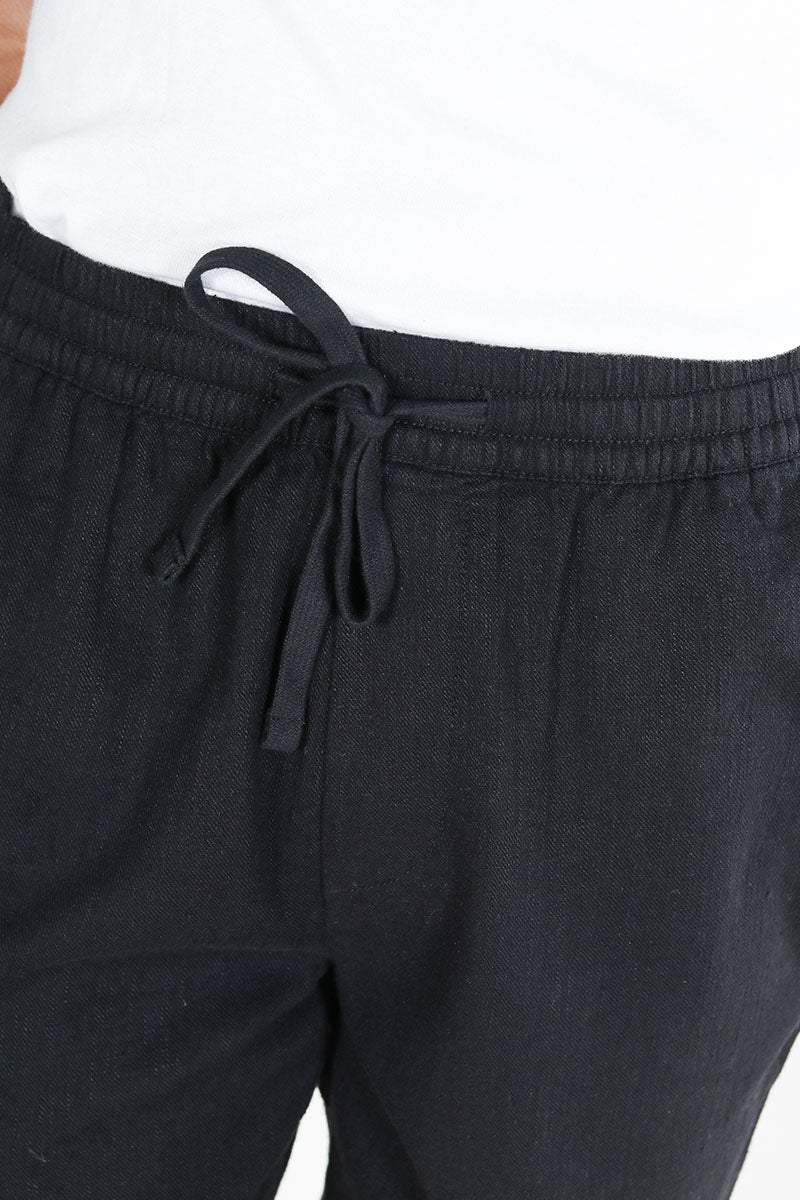 ONLY & SONS Tel Viscose Linen Shorts Black - Image 3