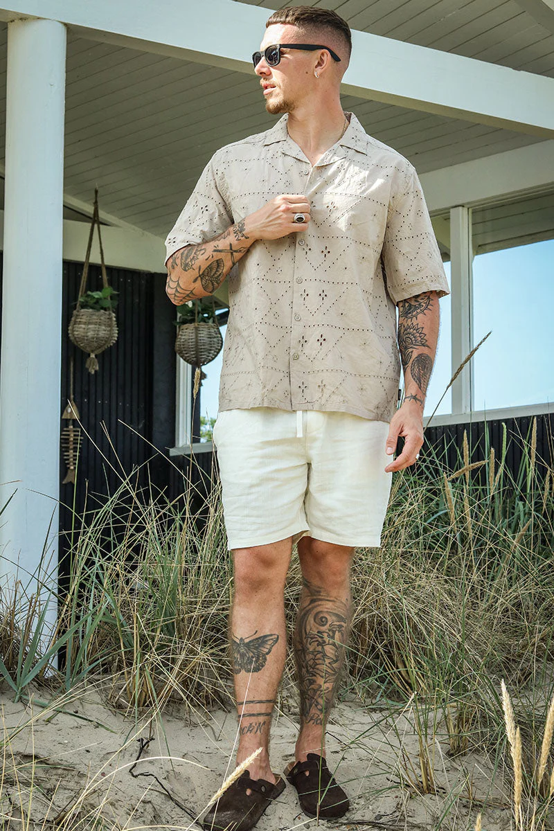ONLY & SONS Aron Relax SS Chiffly Resort Hemd Chinchilla - Image 2