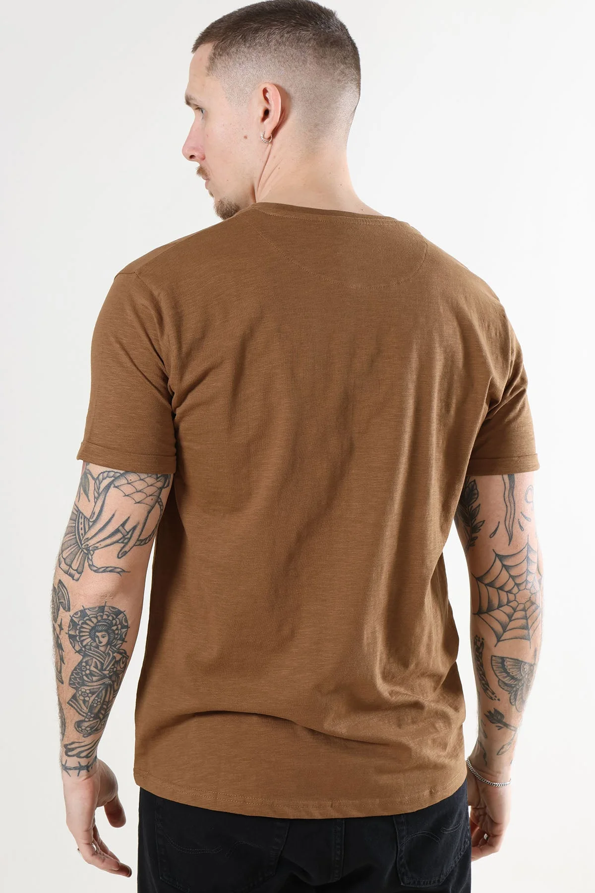 Clean Cut Copenhagen Kolding Organic Tee S/S Brown - Image 4