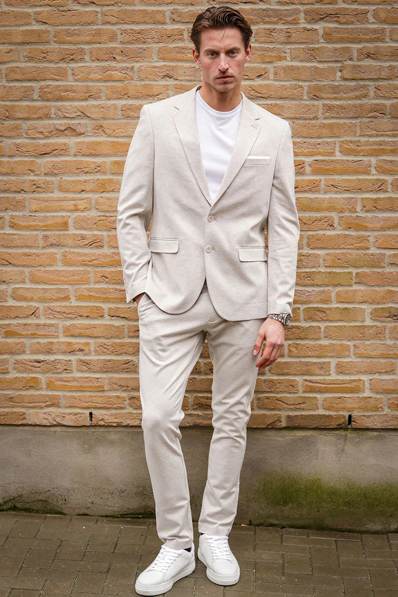 JEFF Ezra Blazer Ecru Mix - Image 2