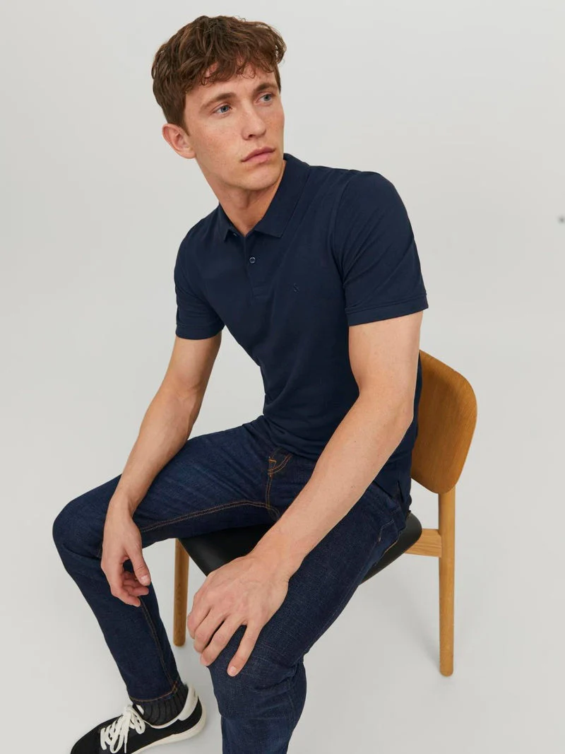 Jack & Jones Basic Polo SS Navy Blazer - Image 8