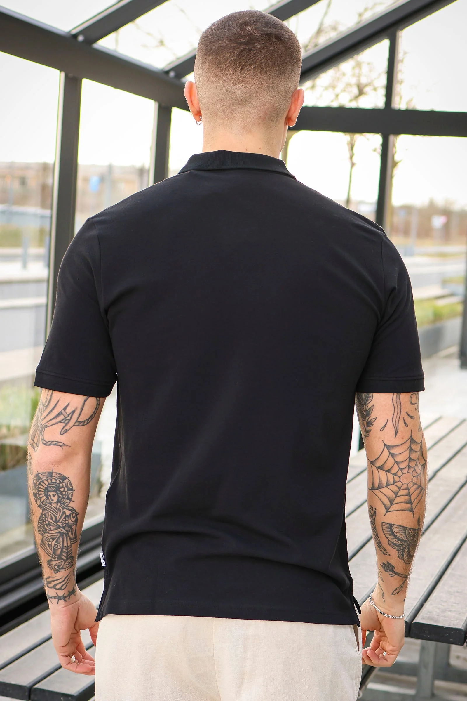 Jack & Jones Basic Polo SS Black - Image 5