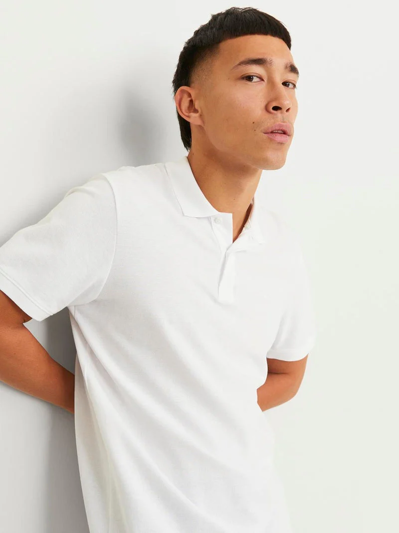 Jack & Jones Basic Polo SS White - Image 7