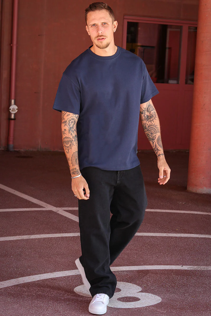 Solid Danton Box Fit Tee Insignia Blue - Image 2