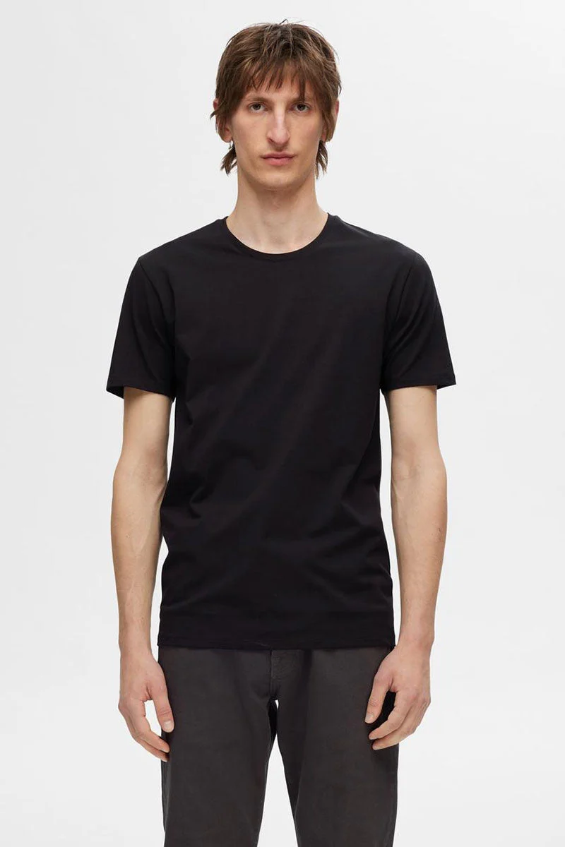 Selected ROLAND BASIC TEE 3-PACK Black - Image 2