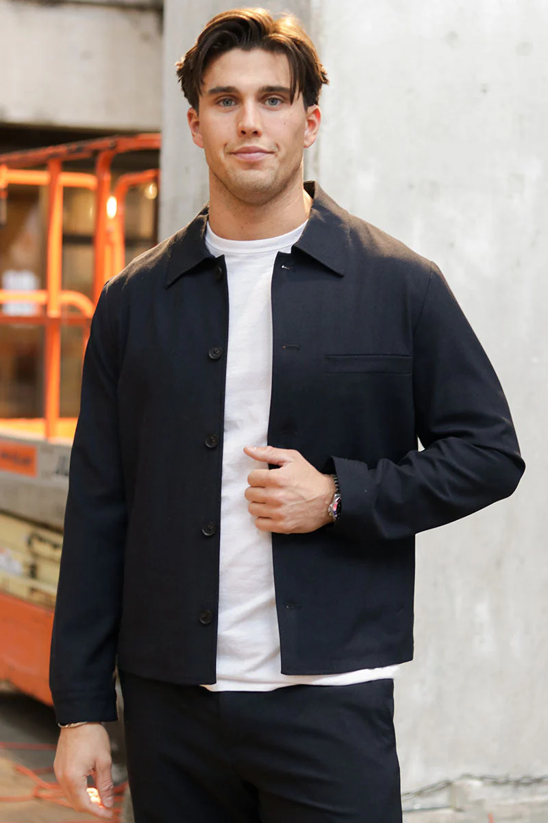 Selected Robert Regular Overshirt Black - Image 4
