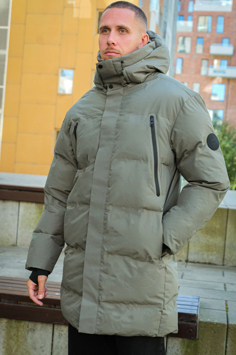 Jack & Jones Alpha Long Puffer Dusty Olive - Image 4