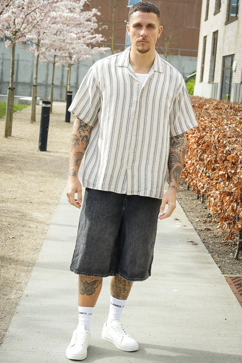 Jack & Jones Enzo Stripe Resort Hemd SS Moonbeam - Image 2
