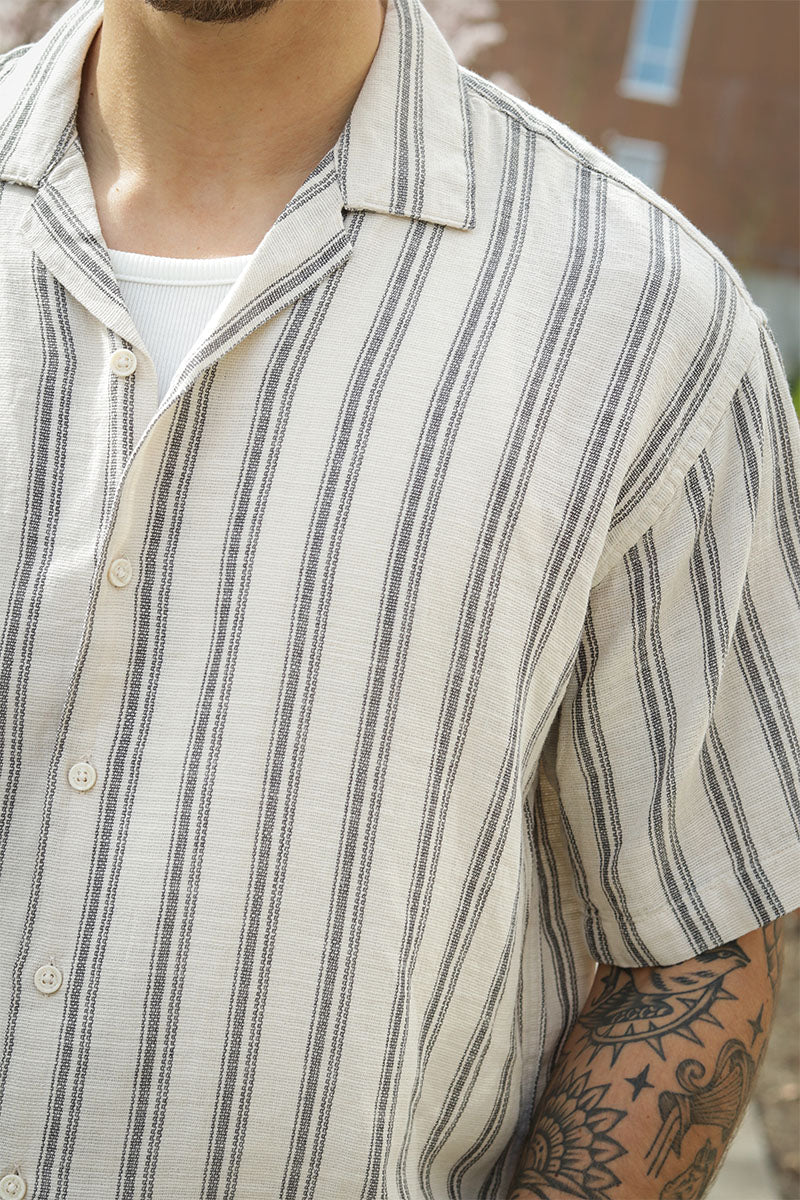 Jack & Jones Enzo Stripe Resort Hemd SS Moonbeam - Image 3