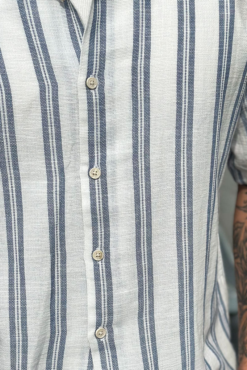 Jack & Jones Enzo Stripe Resort Hemd SS White - Image 4