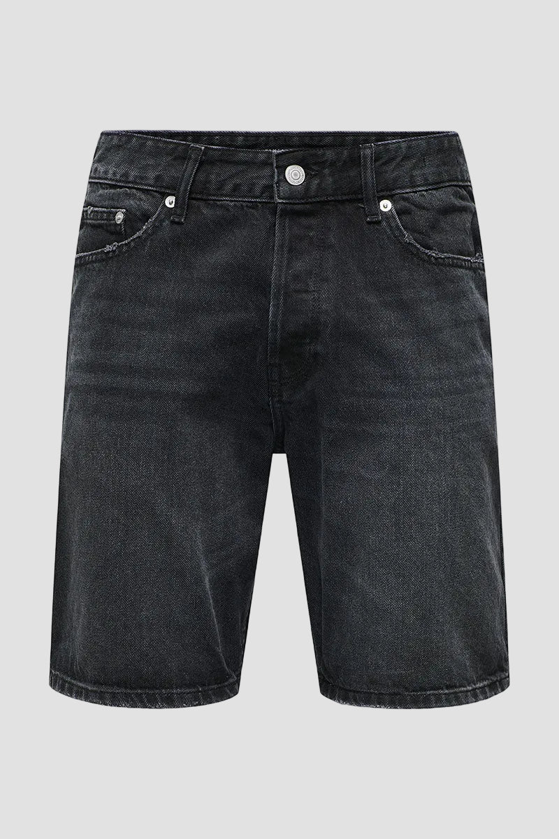 ONLY & SONS Edge Straight Fit Denim Shorts Black Denim - Image 6
