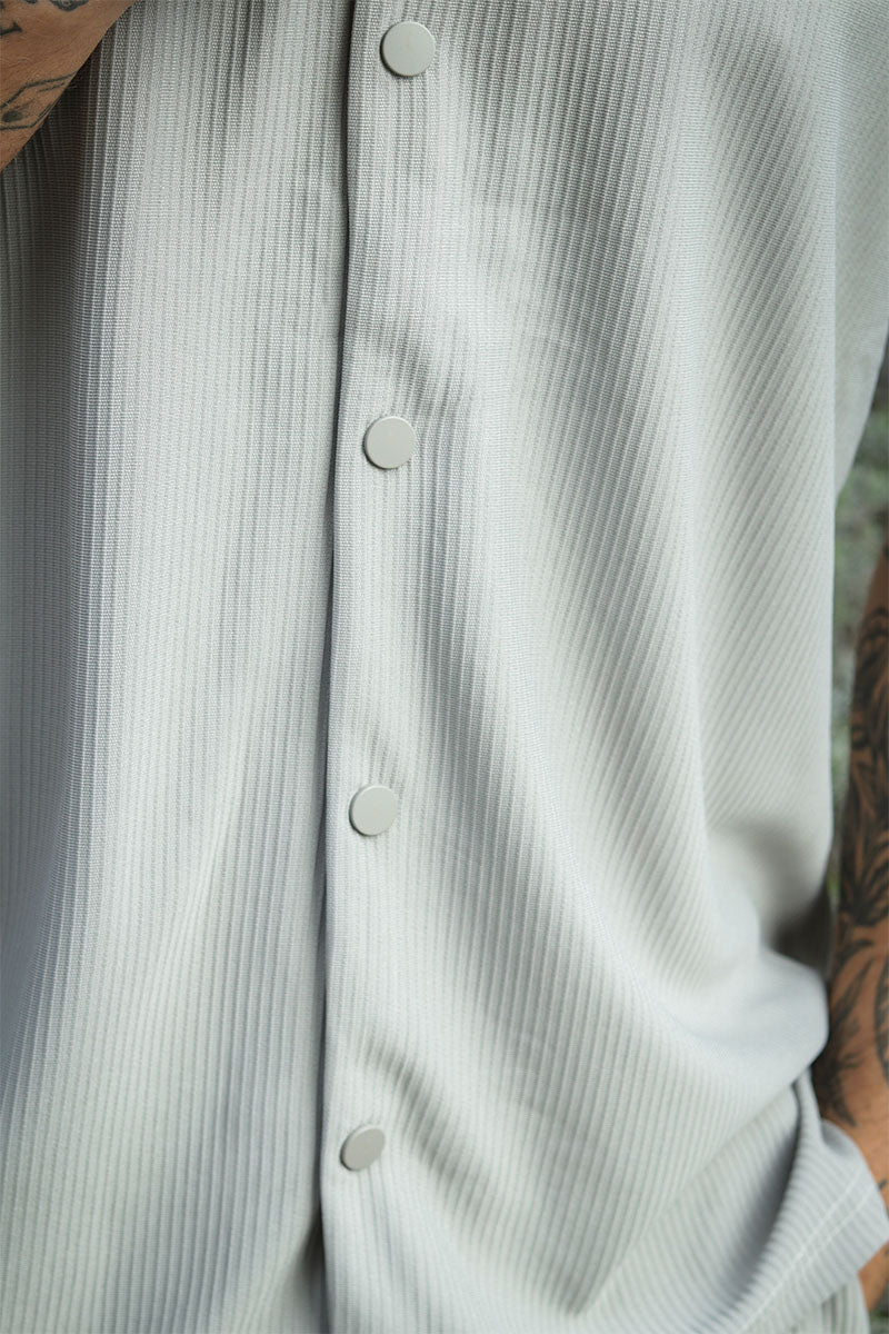 ONLY & SONS Kari Relaxed Plizze Resort SS Hemd Limestone - Image 4