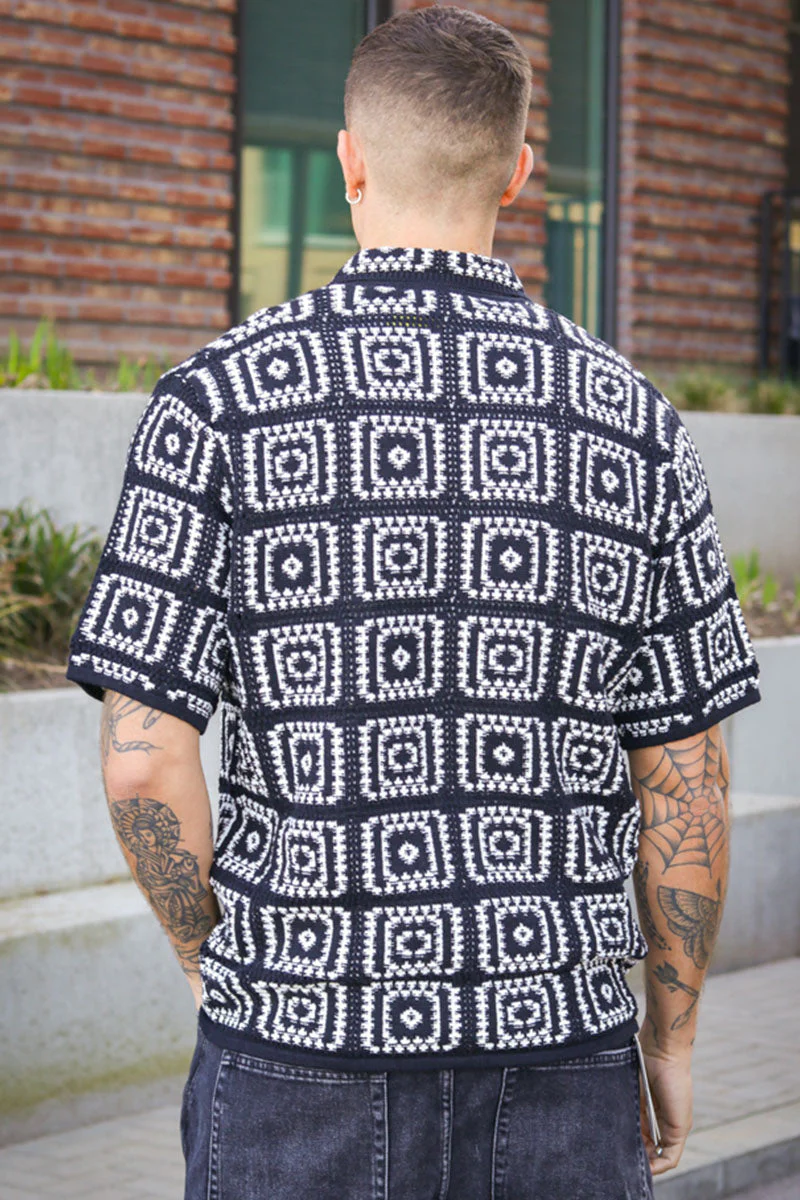 ONLY & SONS Bart Relax SS Knit Hemd Black - Image 4