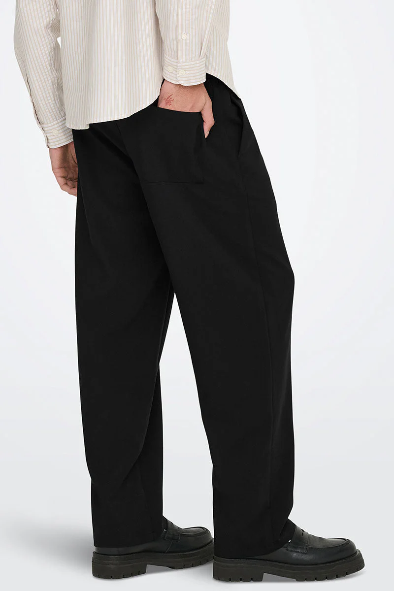 ONLY & SONS Will Loose Pants Jet Black - Image 4