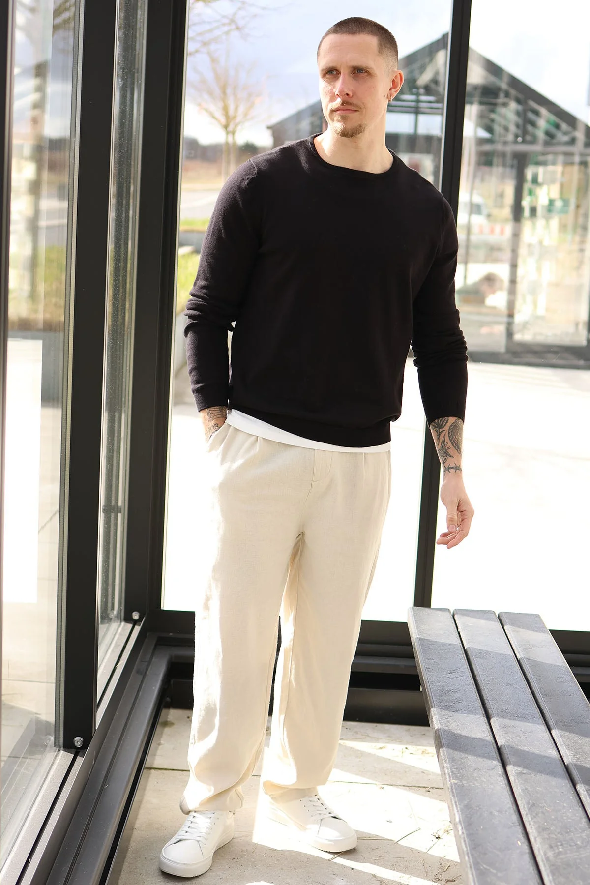 Clean Cut Copenhagen Claude Crewneck Knit Black - Image 2