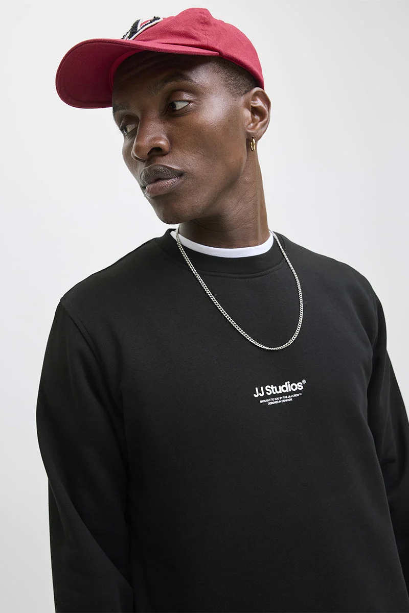 Jack & Jones Soho Sweat Crew Neck Black - Image 3
