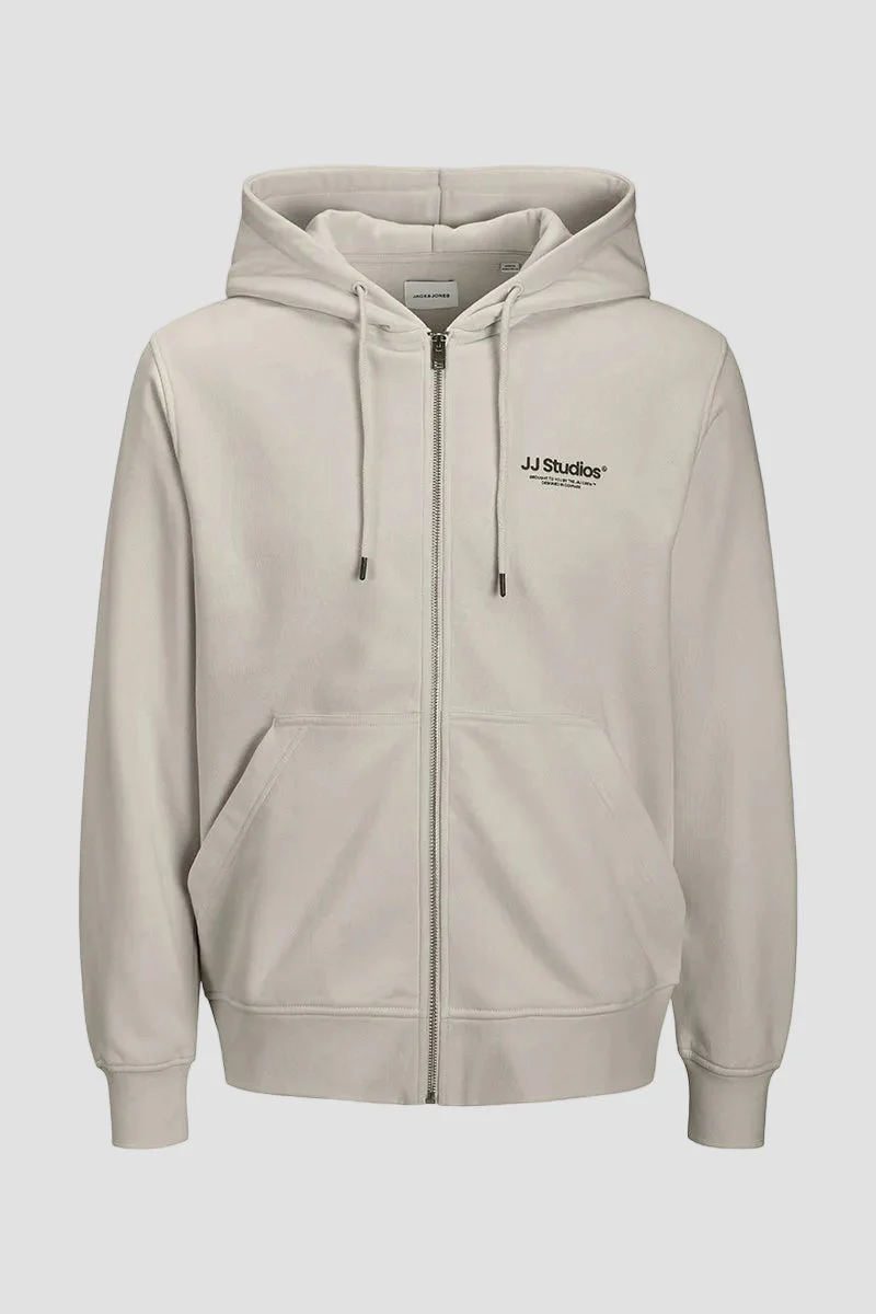 Jack & Jones Soho Sweat Zip Hoodie Moonbeam - Image 7