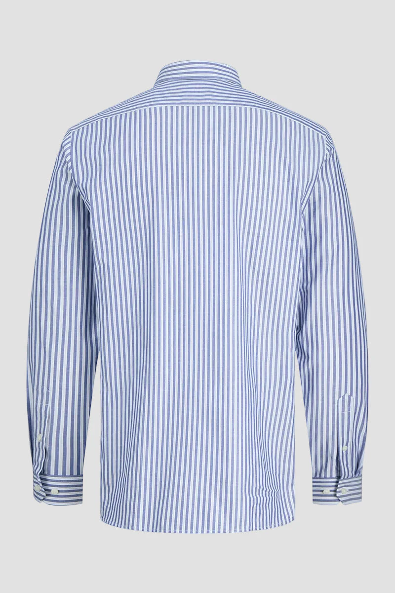 Jack & Jones Parker Wrinkle Resistant Hemd LS Black Iris Stripe - Image 7