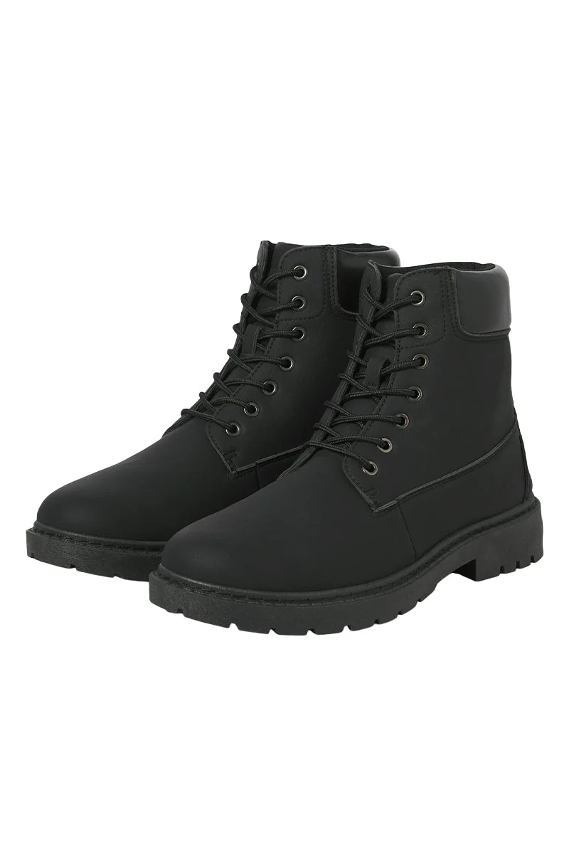 Jack & Jones Ainsworth PU Boots Anthracite - Image 3