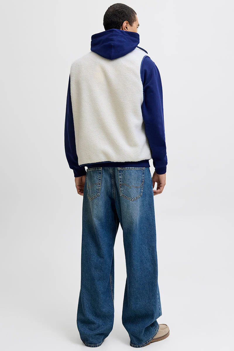 Jack & Jones Norrebro Teddy Bodywarmer Vest Ocean Cavern - Image 6