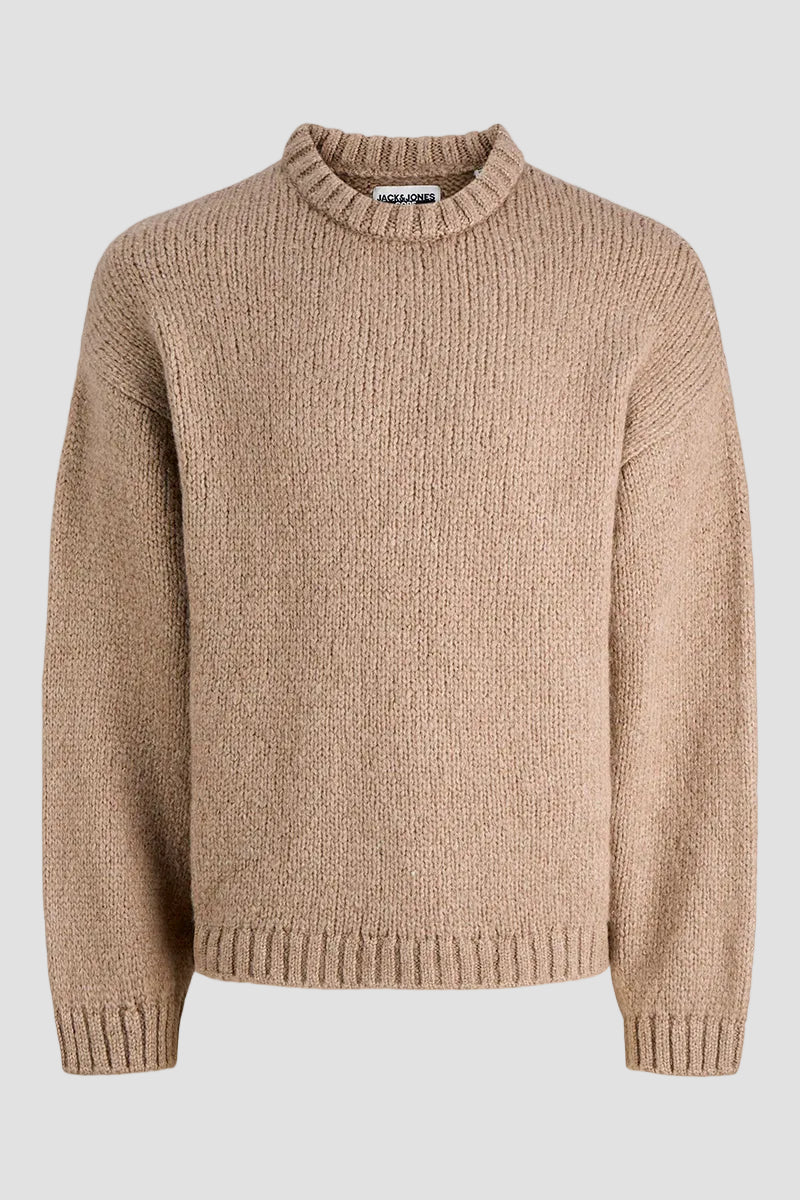 Jack & Jones Kidd Knit Crew Neck Desert Taupe - Image 9